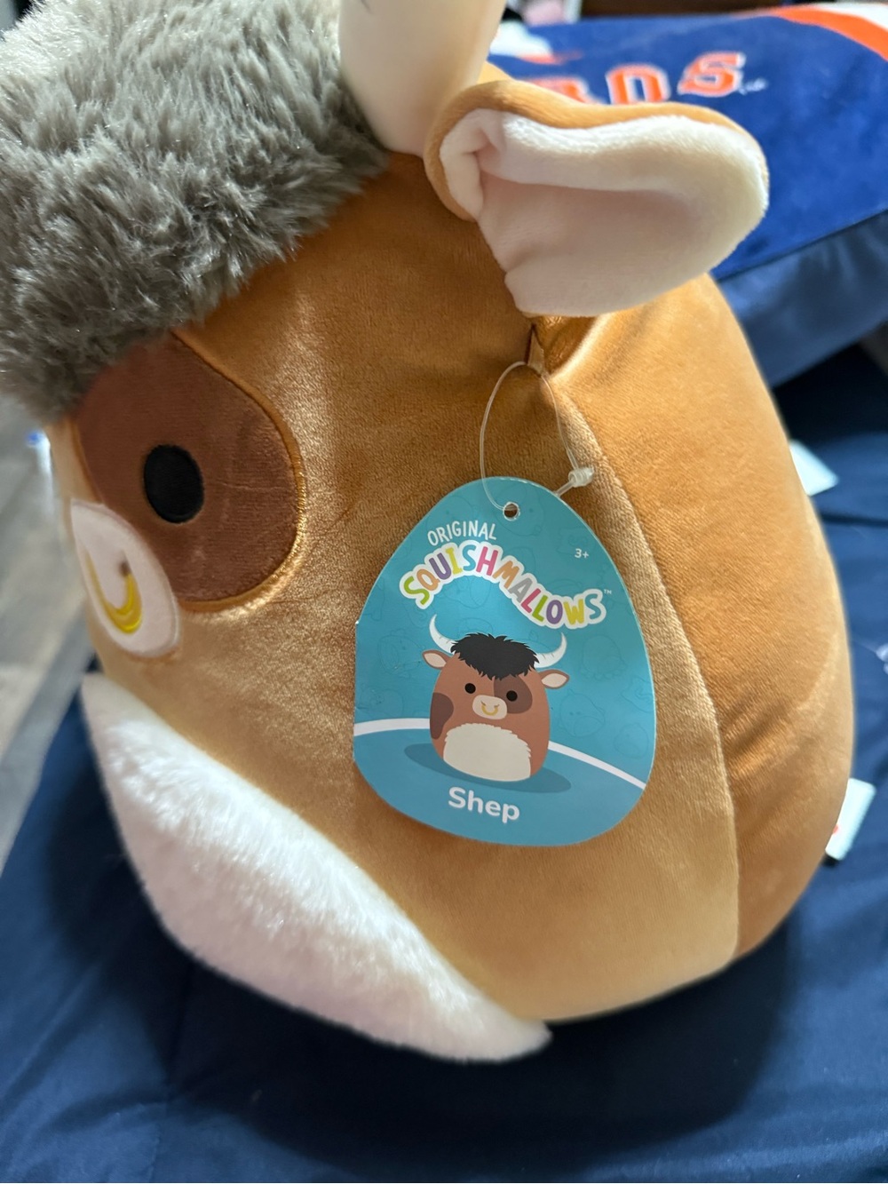 Squishmallows Shep Plush in Brown, Cream,  NWT 11 inches